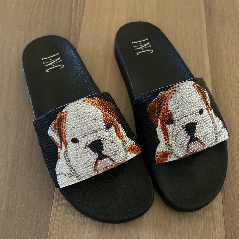 INC Bulldog Slide Sandals